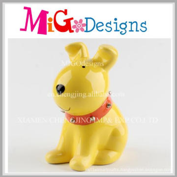 Custom Supplier Lovely Yellow Dog Money Bank